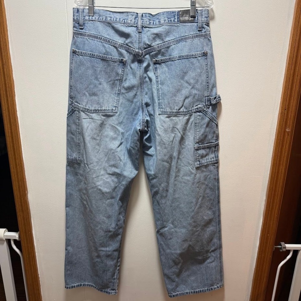 Levis SilverTab Mens Light Wash Carpenter Jeans Loose Fit Utility Denim Vintage‎ - Picture 7 of 9